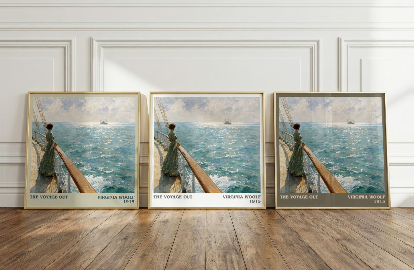 The Voyage Out literary print framed by window – literary home decor