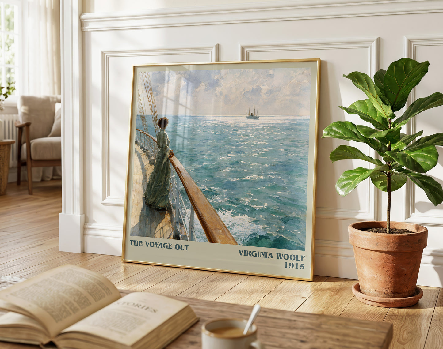 The Voyage Out literary poster paired in gallery wall – literary art prints