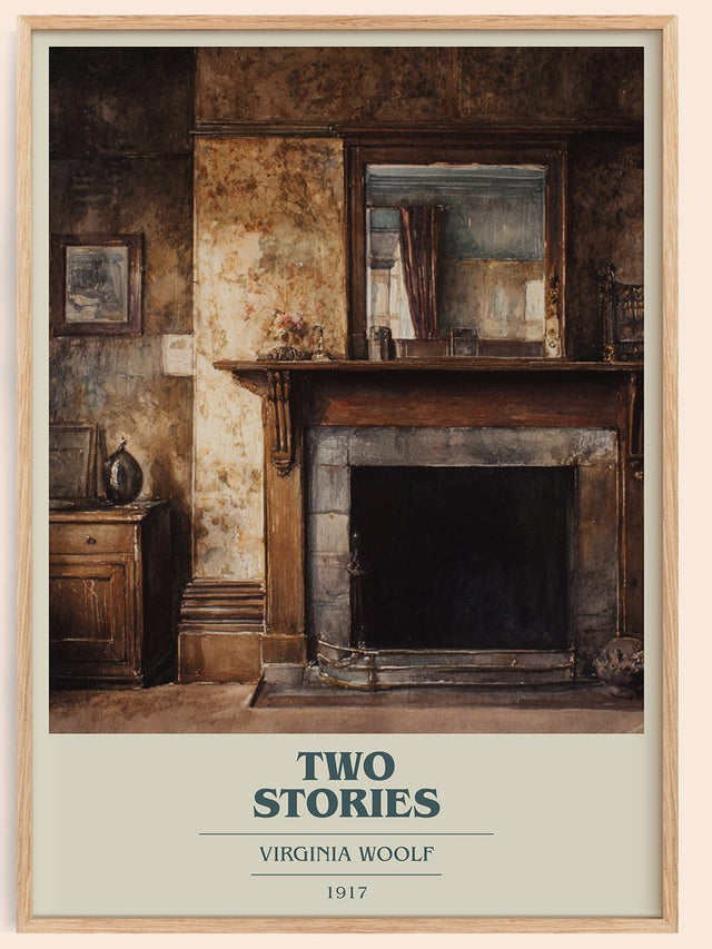 Two Stories Book Cover Poster by Virginia Woolf