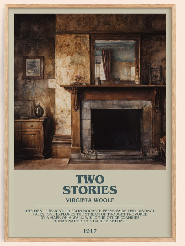 Two Stories Bookish Wall Art by Virginia Woolf