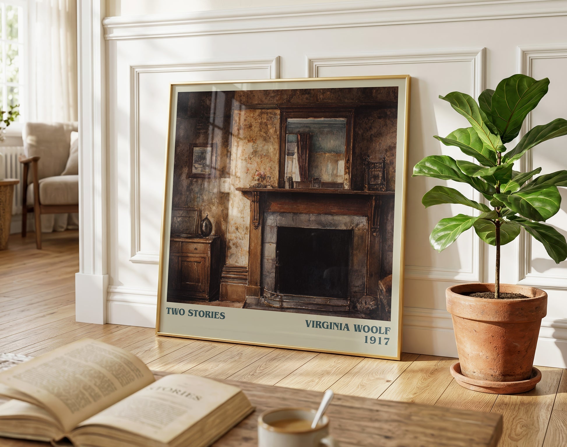 Two Stories literary poster paired in gallery wall – literary art prints