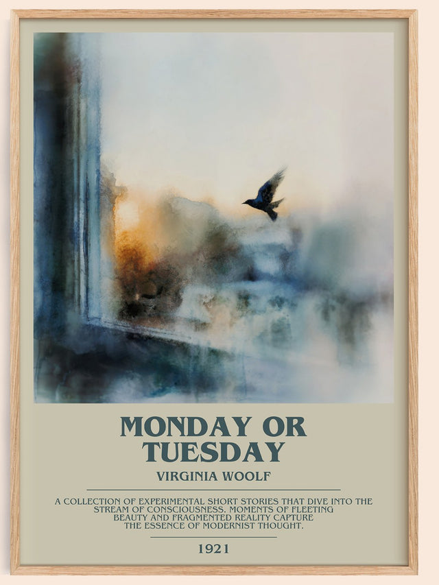 Monday Or Tuesday Bookish Wall Art by Virginia Woolf