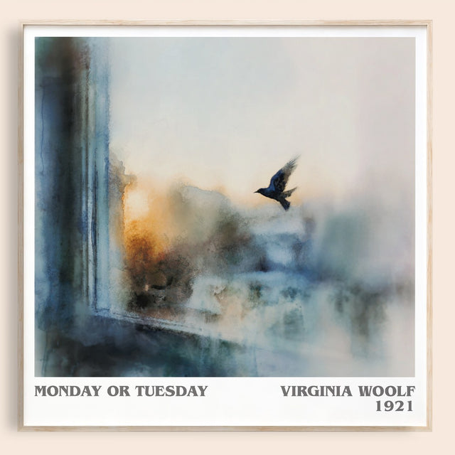 Monday Or Tuesday Literary Art Print by Virginia Woolf
