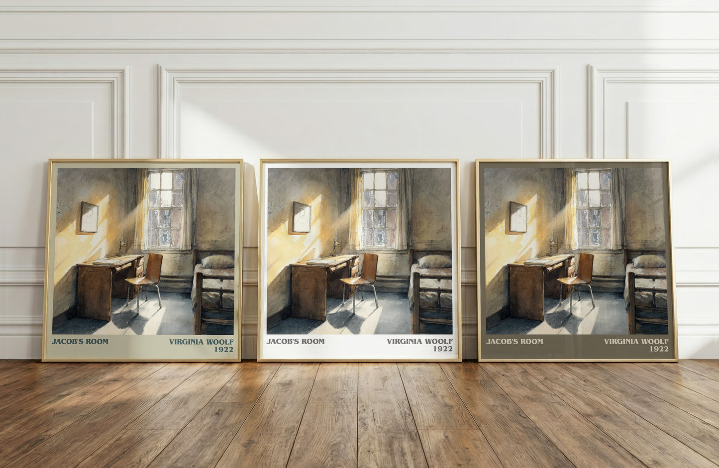 Jacob's Room literary print framed by window – literary home decor