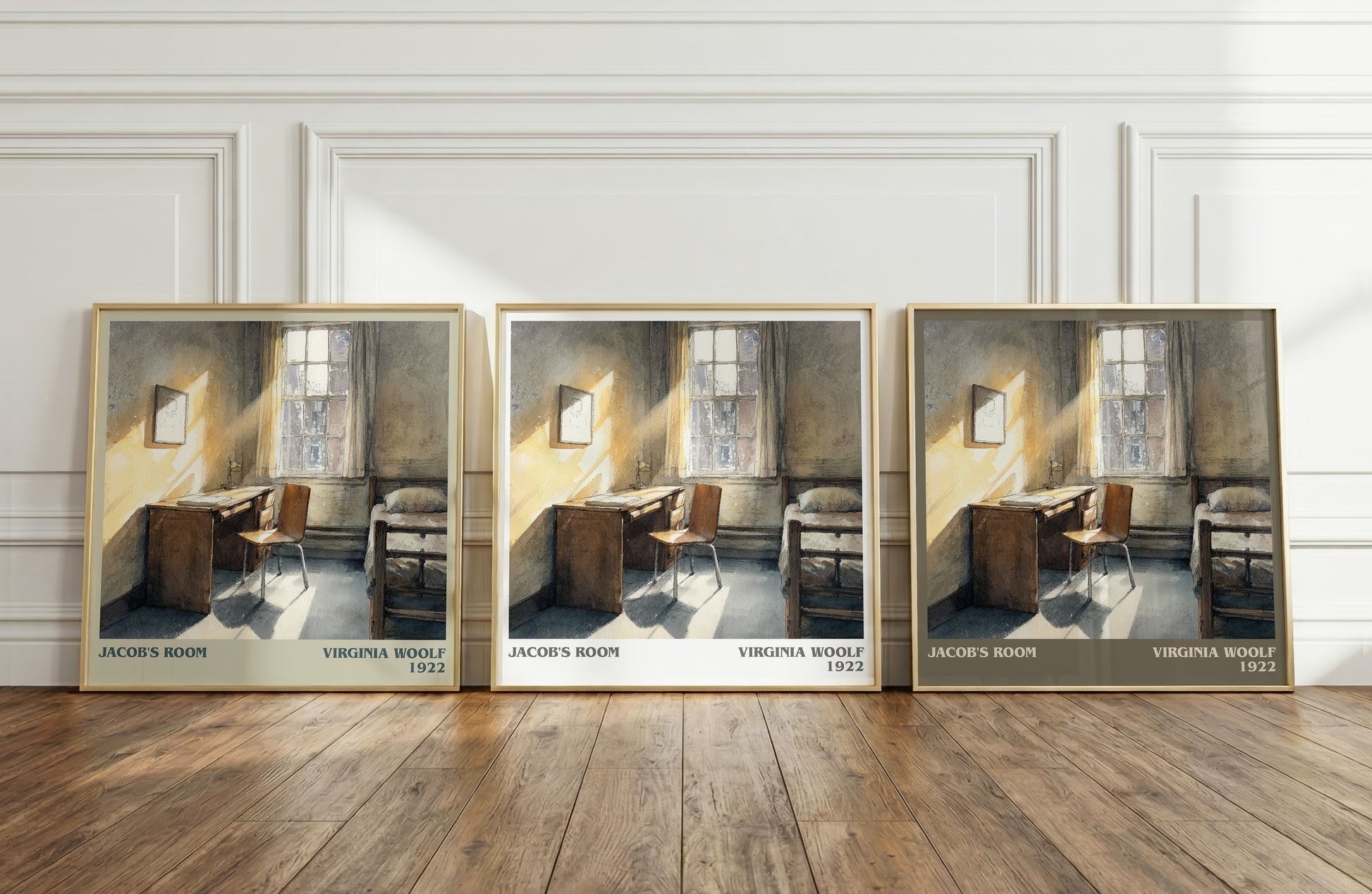 Jacob's Room literary print framed by window – literary home decor