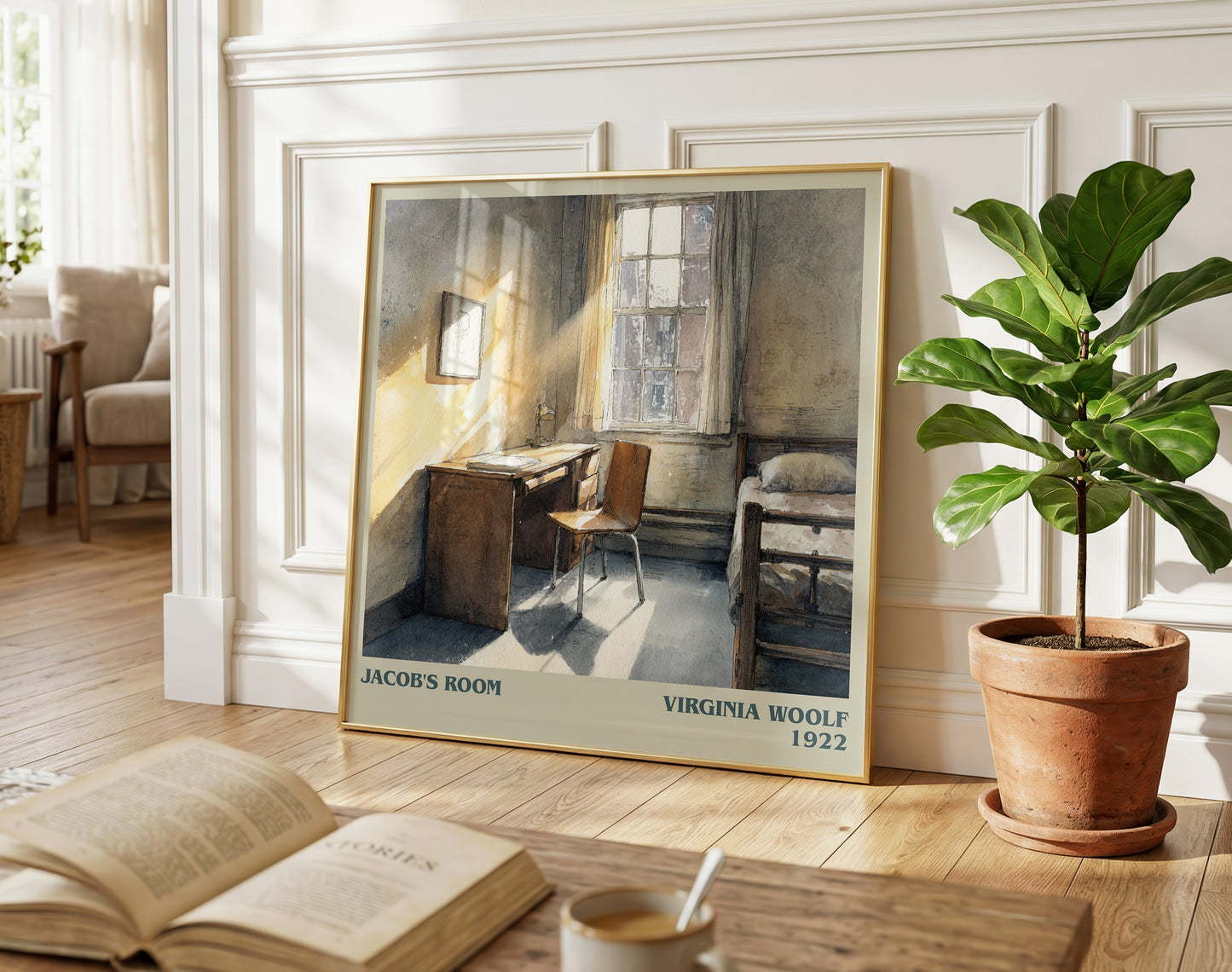Jacob's Room literary poster paired in gallery wall – literary art prints