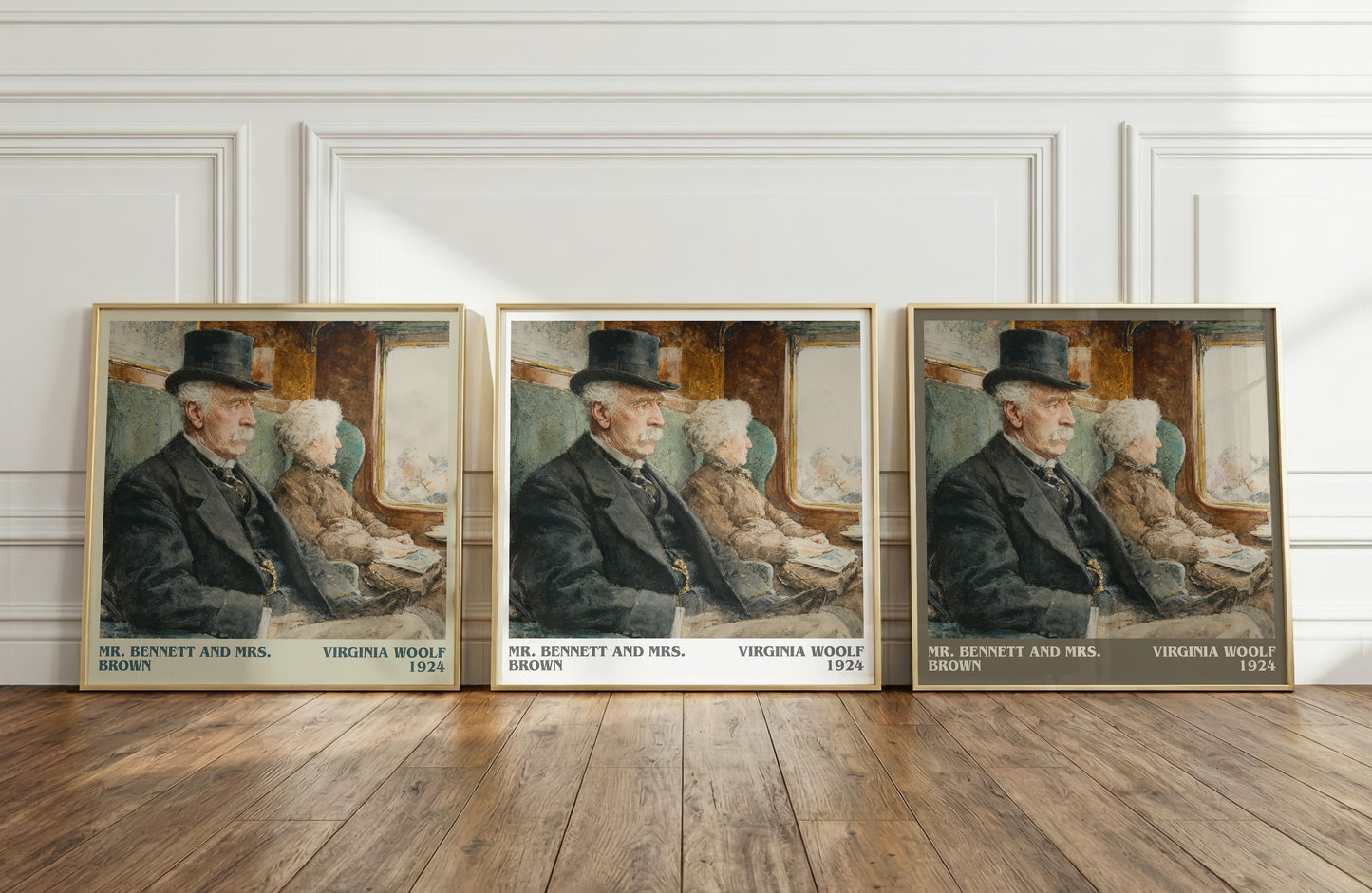 Mr. Bennett and Mrs. Brown literary art print colour and style options – Virginia Woolf book art
