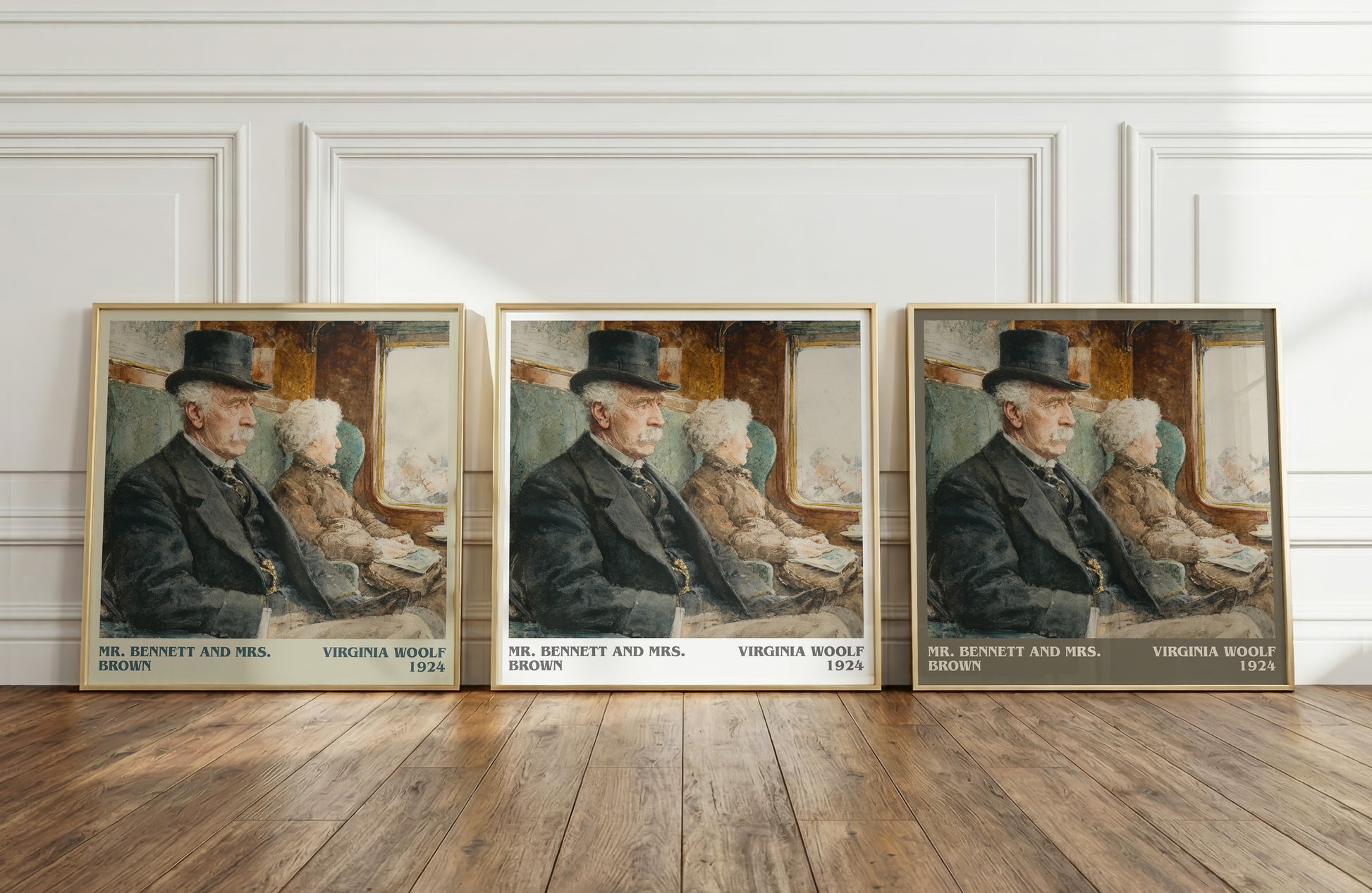 Mr. Bennett and Mrs. Brown literary art print colour and style options – Virginia Woolf book art