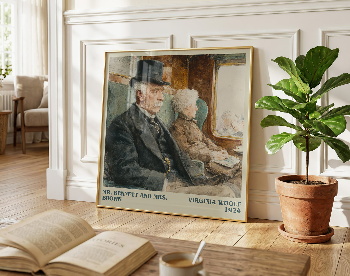 Mr. Bennett and Mrs. Brown literary poster paired in gallery wall – literary art prints