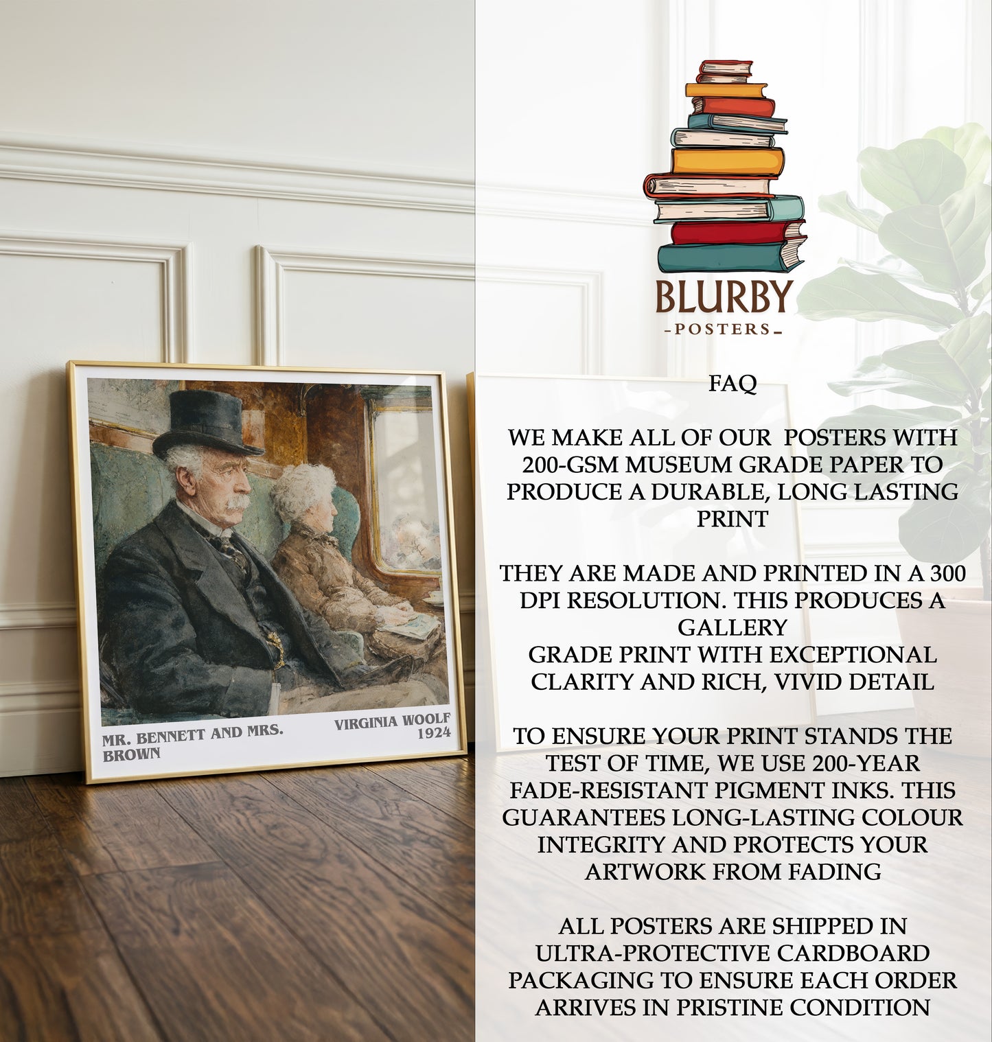 Mr. Bennett and Mrs. Brown literary literary print detail – Virginia Woolf book art