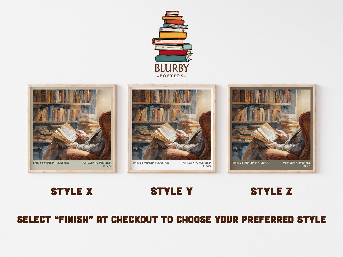 The Common Reader literary art print colour and style options – Virginia Woolf book art