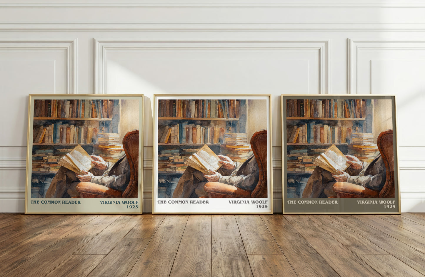The Common Reader literary print framed by window – literary home decor