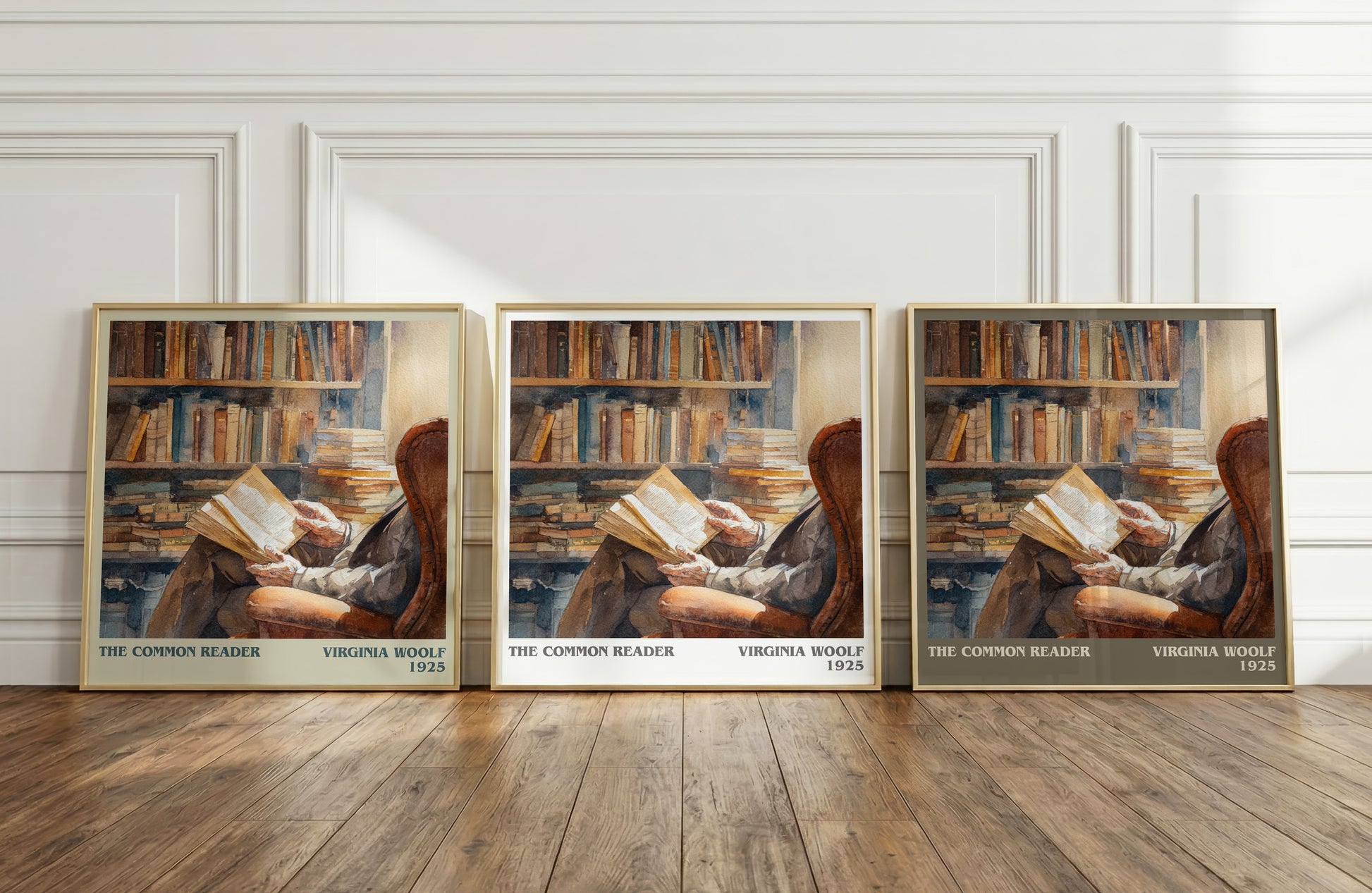 The Common Reader literary print framed by window – literary home decor