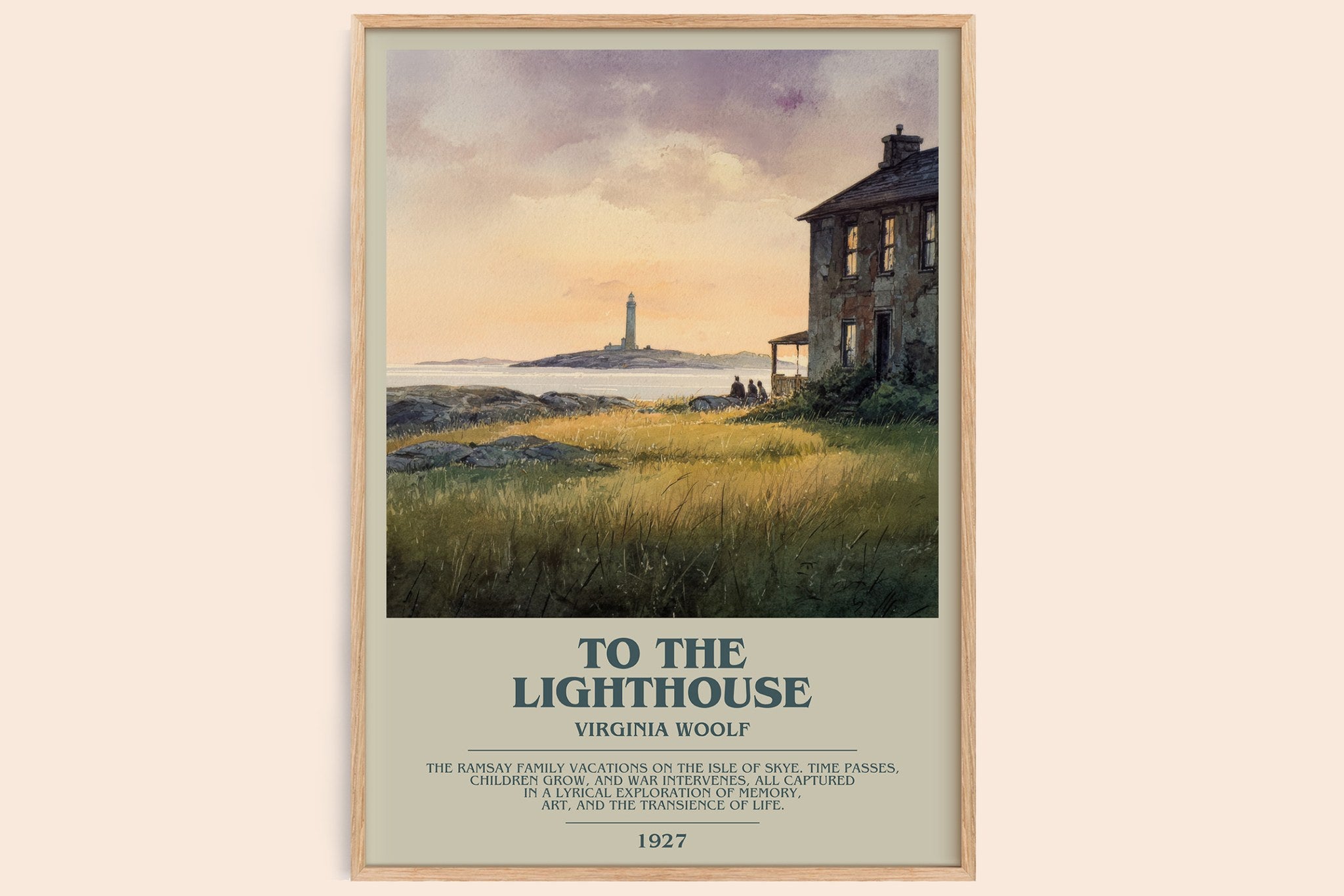 To the Lighthouse Bookish Wall Art by Virginia Woolf