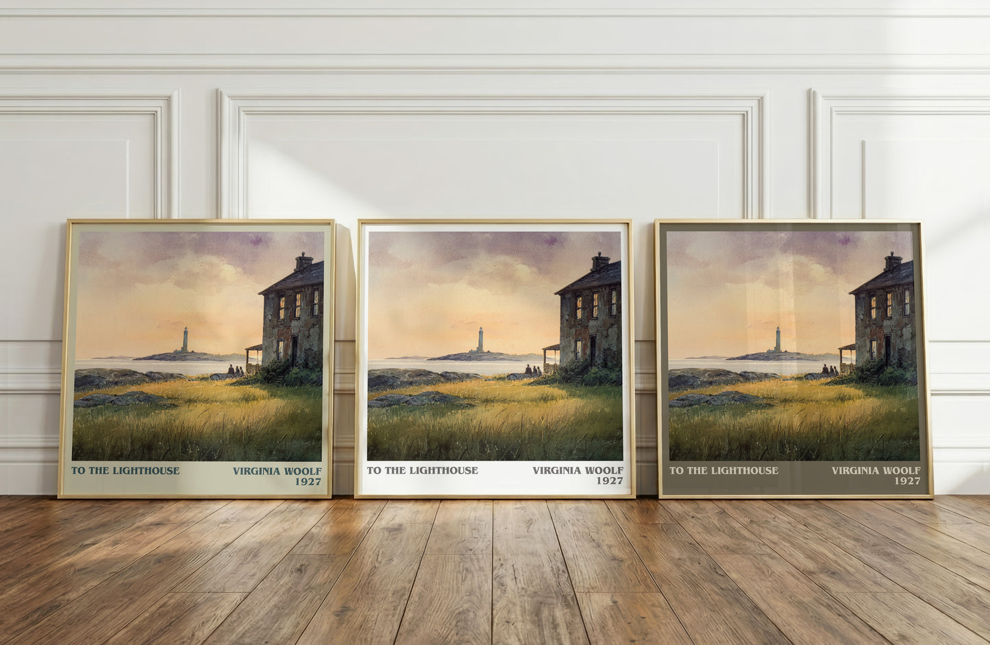 To the Lighthouse literary print framed by window – literary home decor