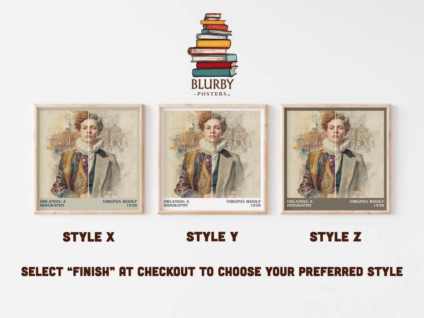 Orlando: A Biography literary art print colour and style options – Virginia Woolf book art