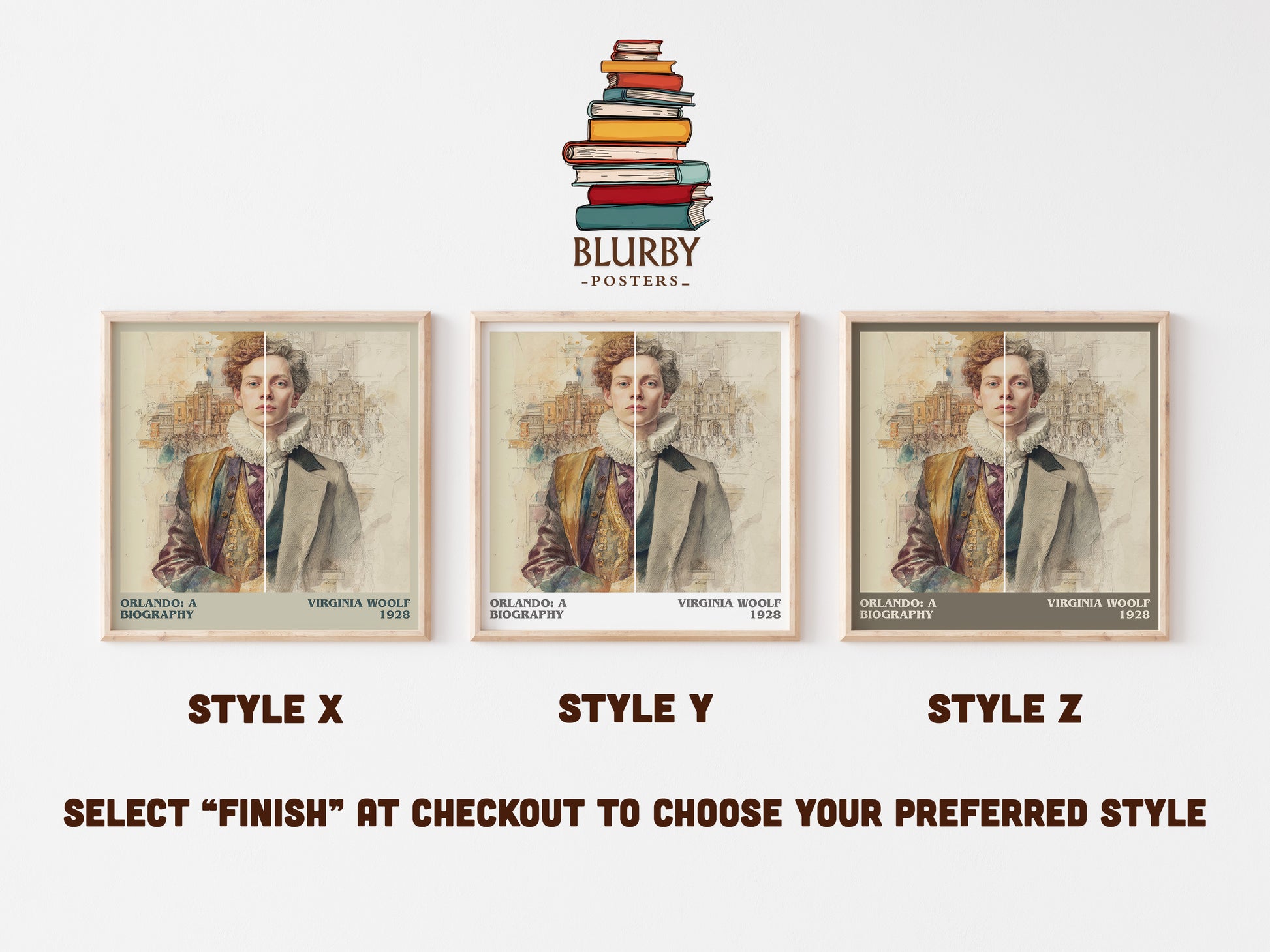 Orlando: A Biography literary art print colour and style options – Virginia Woolf book art
