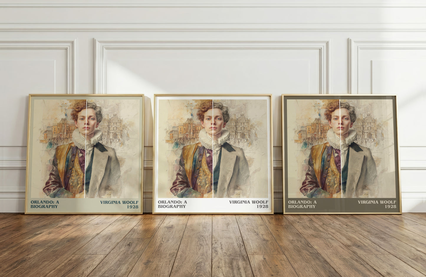 Orlando: A Biography literary print framed by window – literary home decor