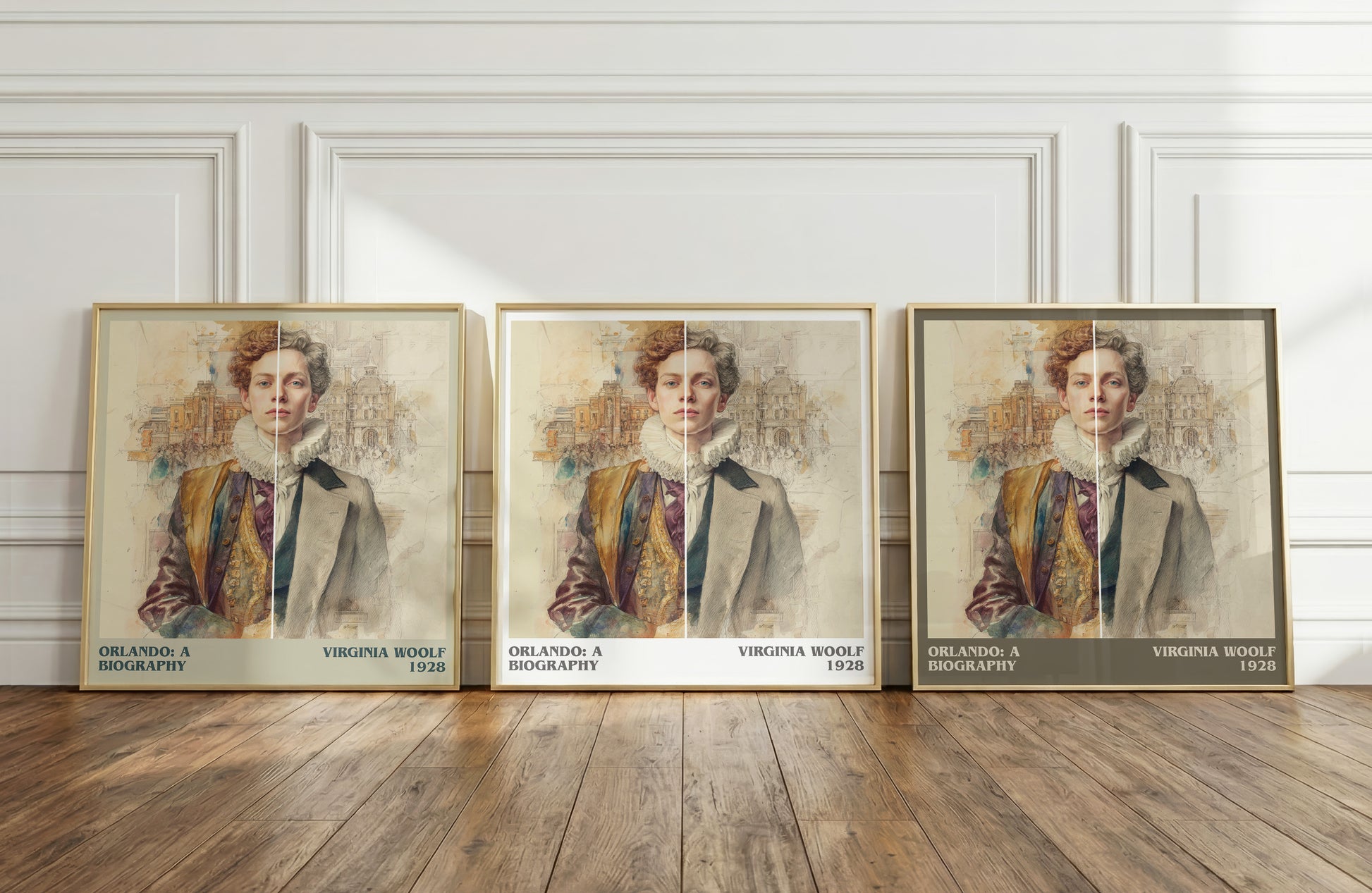 Orlando: A Biography literary print framed by window – literary home decor