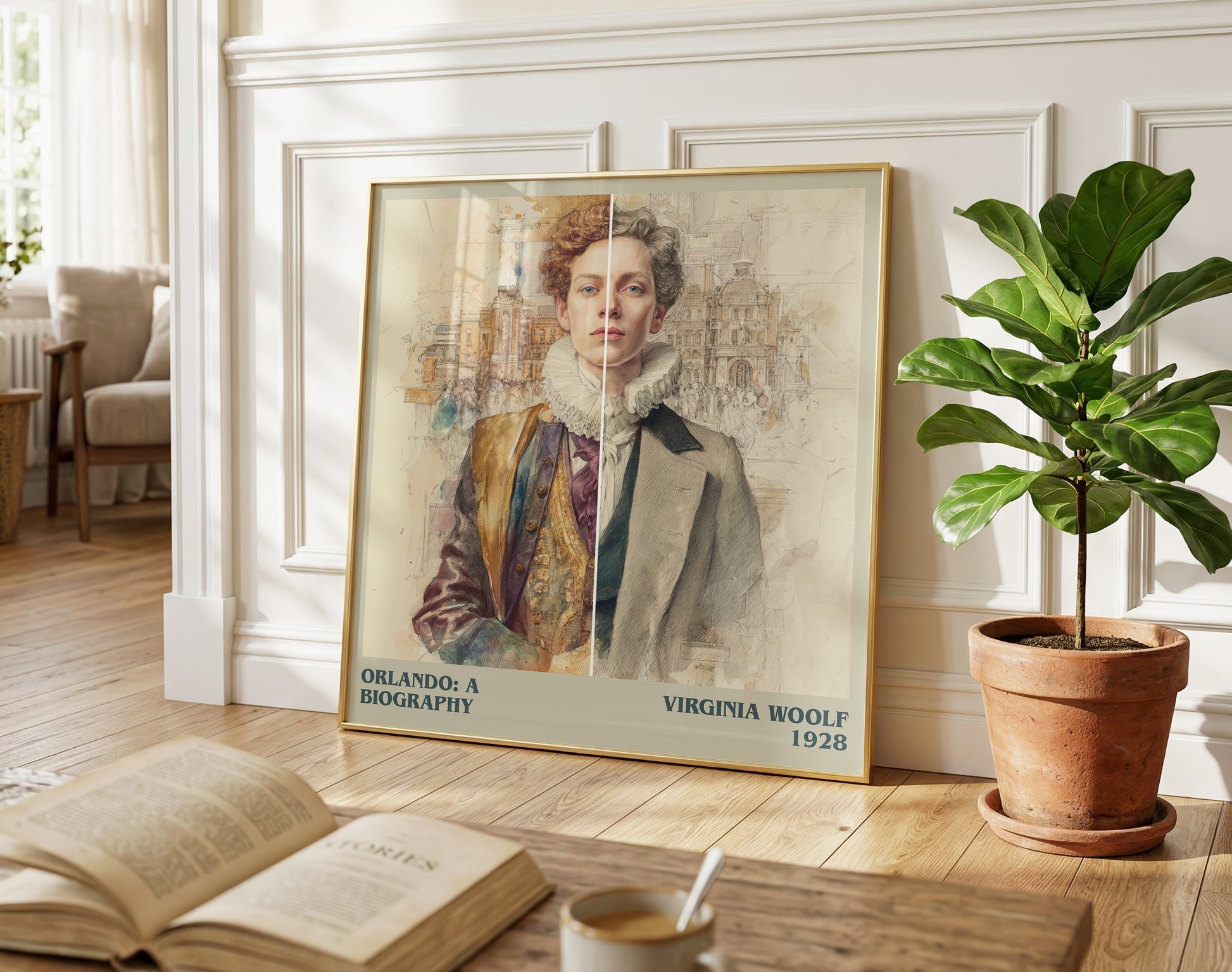 Orlando: A Biography literary poster paired in gallery wall – literary art prints