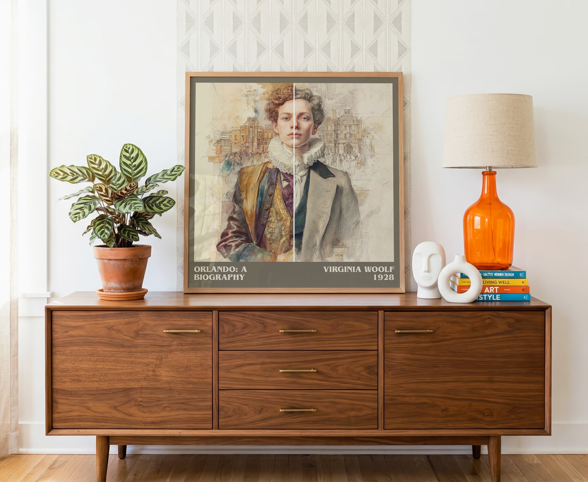 Orlando: A Biography literary literary print detail – Virginia Woolf book art