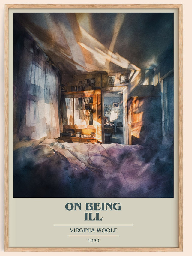 On Being Ill Book Cover Poster by Virginia Woolf
