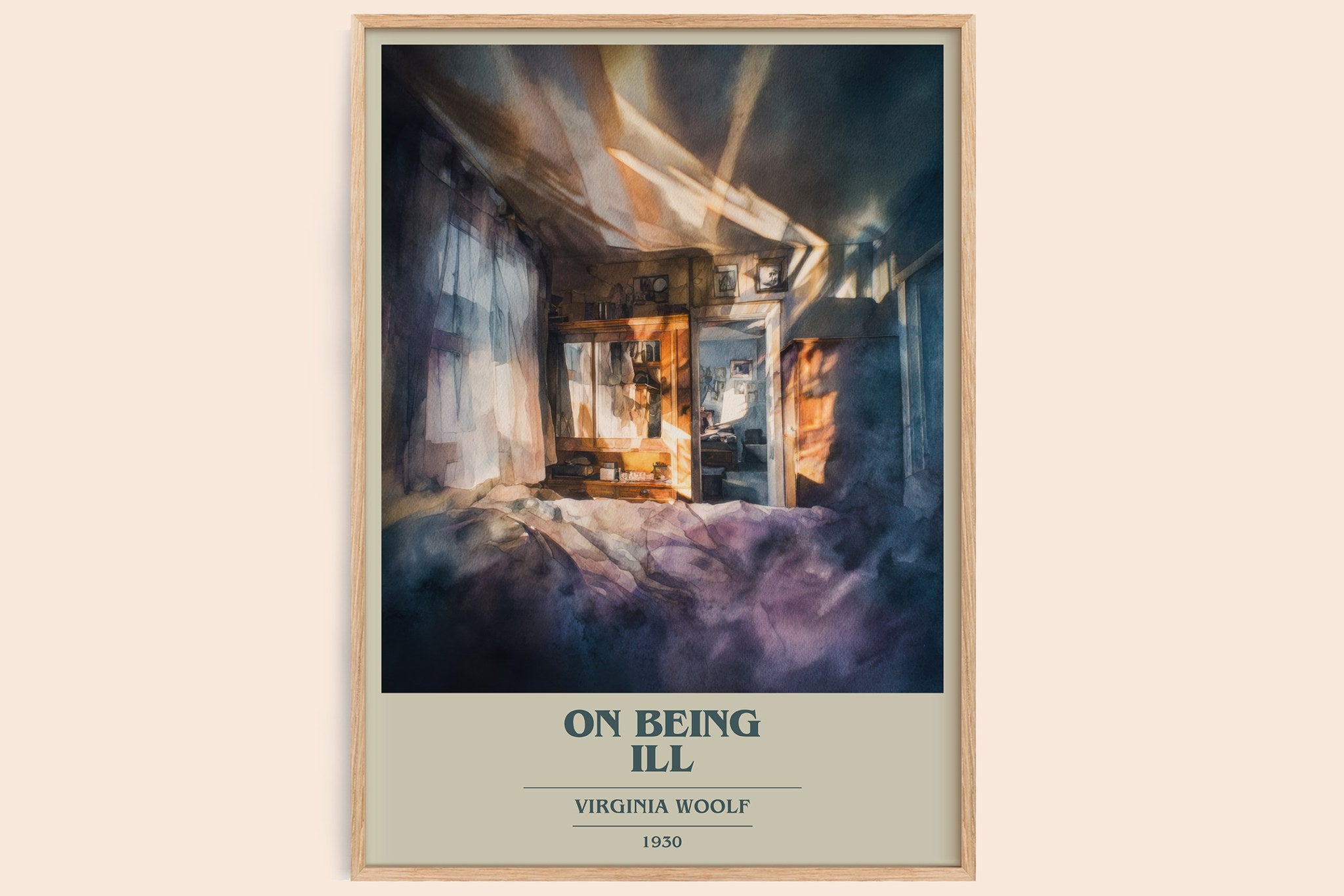 On Being Ill Book Cover Poster by Virginia Woolf