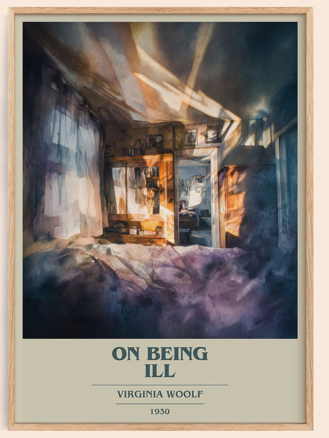 On Being Ill Book Cover Poster by Virginia Woolf