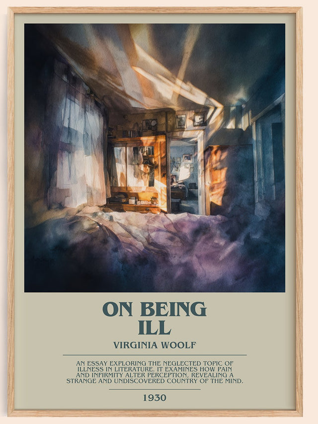 On Being Ill Bookish Wall Art by Virginia Woolf