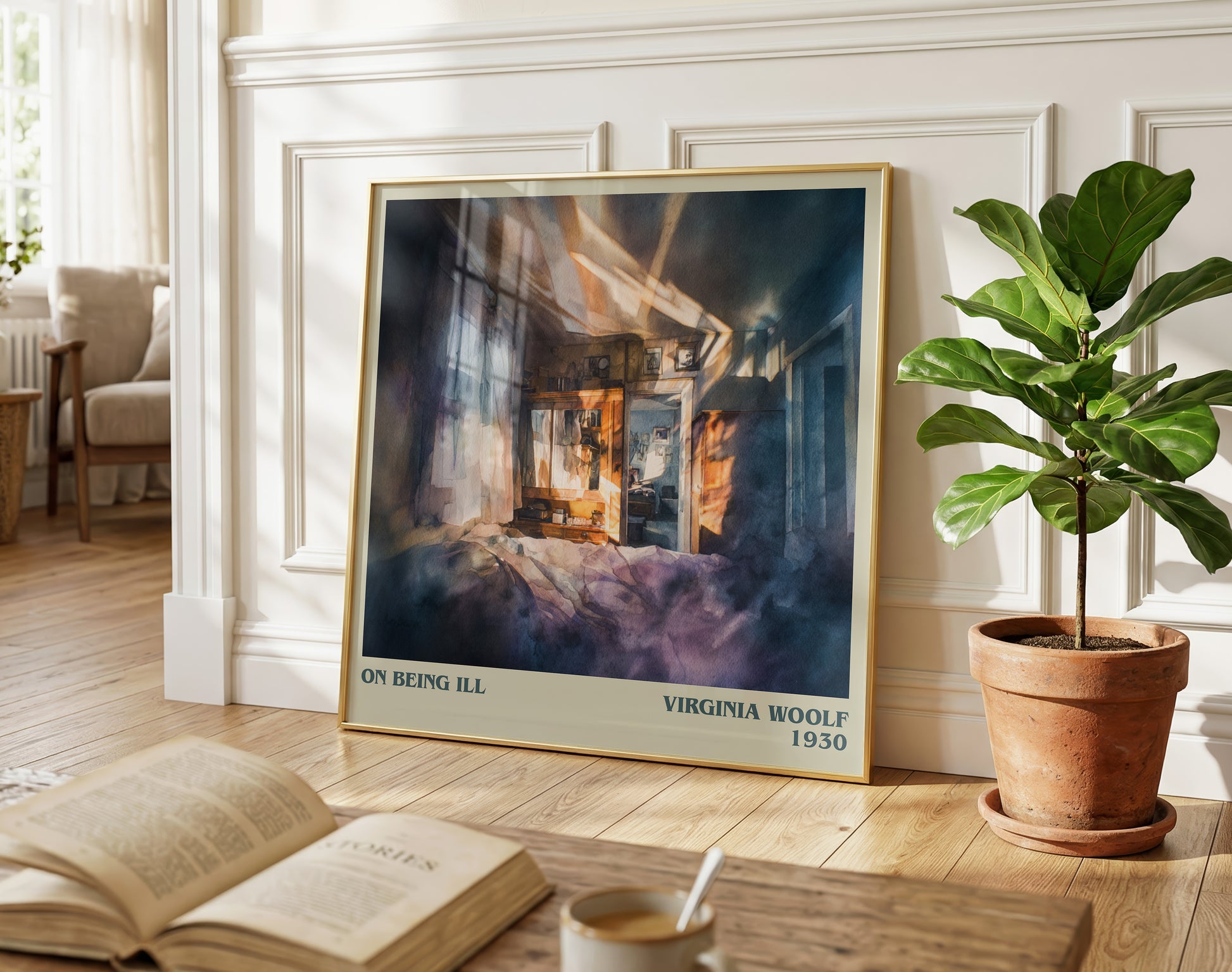 On Being Ill literary poster paired in gallery wall – literary art prints