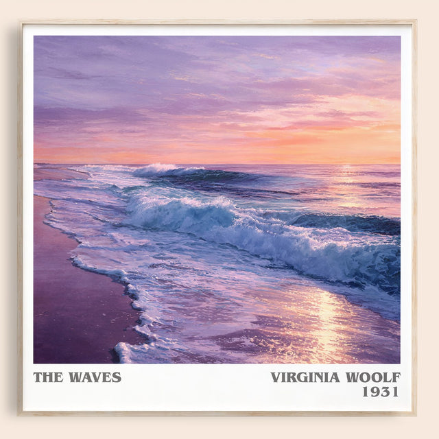The Waves Literary Art Print by Virginia Woolf