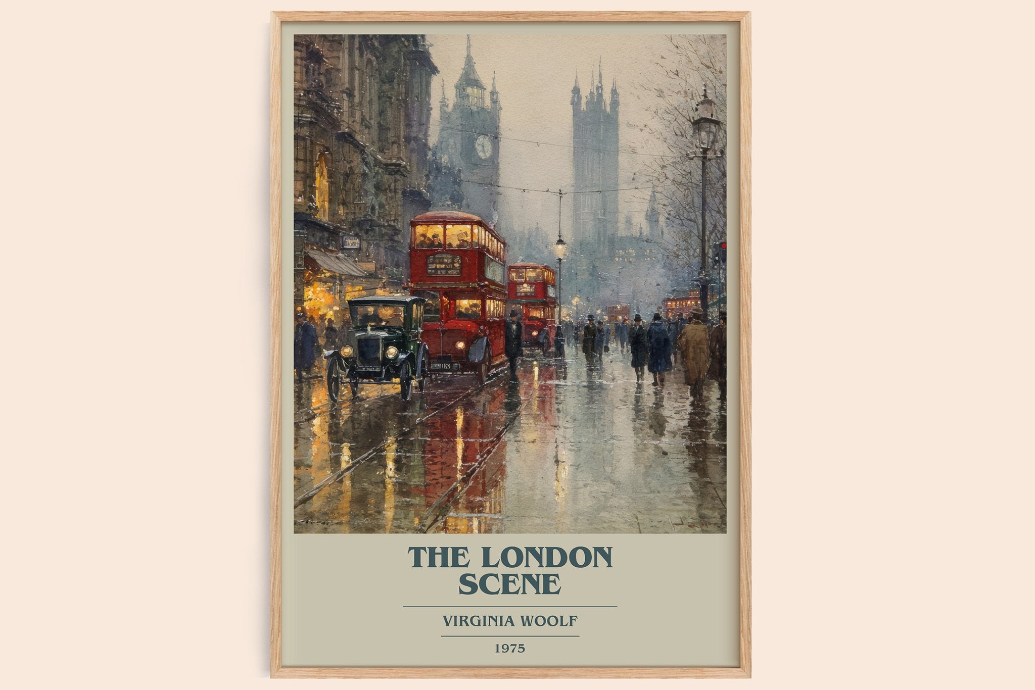 The London Scene Book Cover Poster by Virginia Woolf