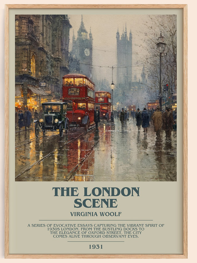 The London Scene Bookish Wall Art by Virginia Woolf