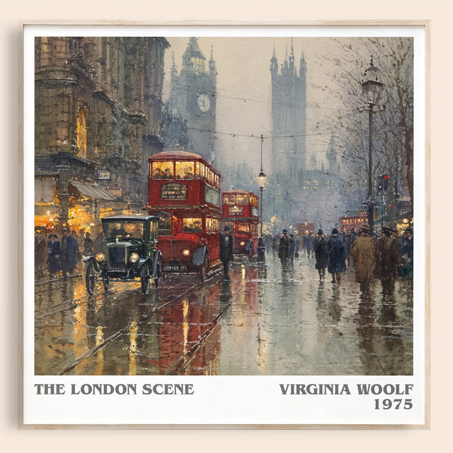 The London Scene Literary Art Print by Virginia Woolf