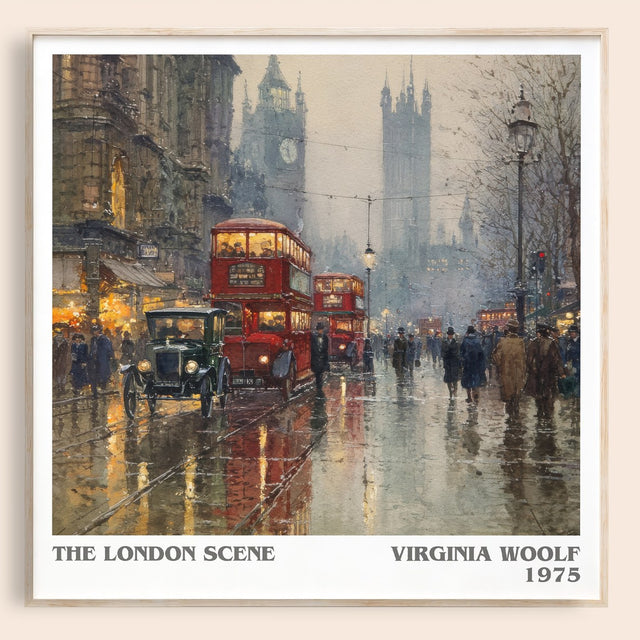 The London Scene Literary Art Print by Virginia Woolf