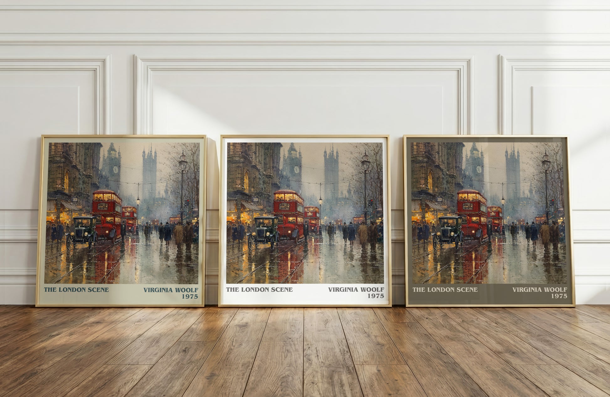 The London Scene literary art print colour and style options – Virginia Woolf book art