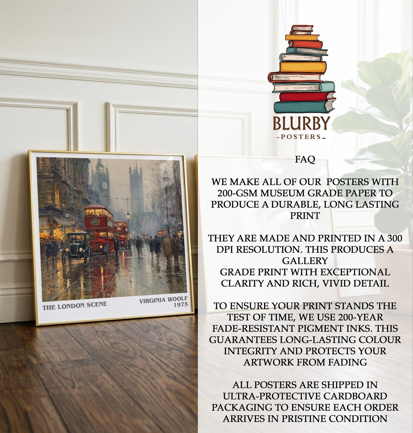 The London Scene Literary Art Print by Virginia Woolf