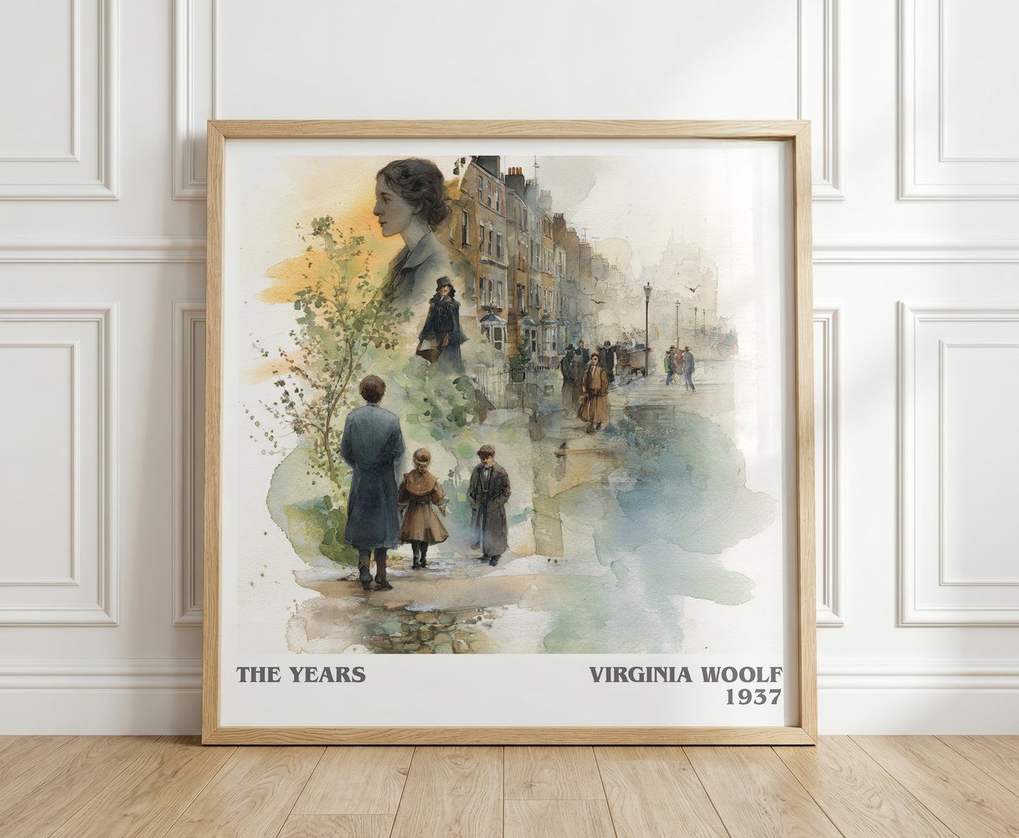 The Years literary print in frame leaning in hallway – non fiction wall art