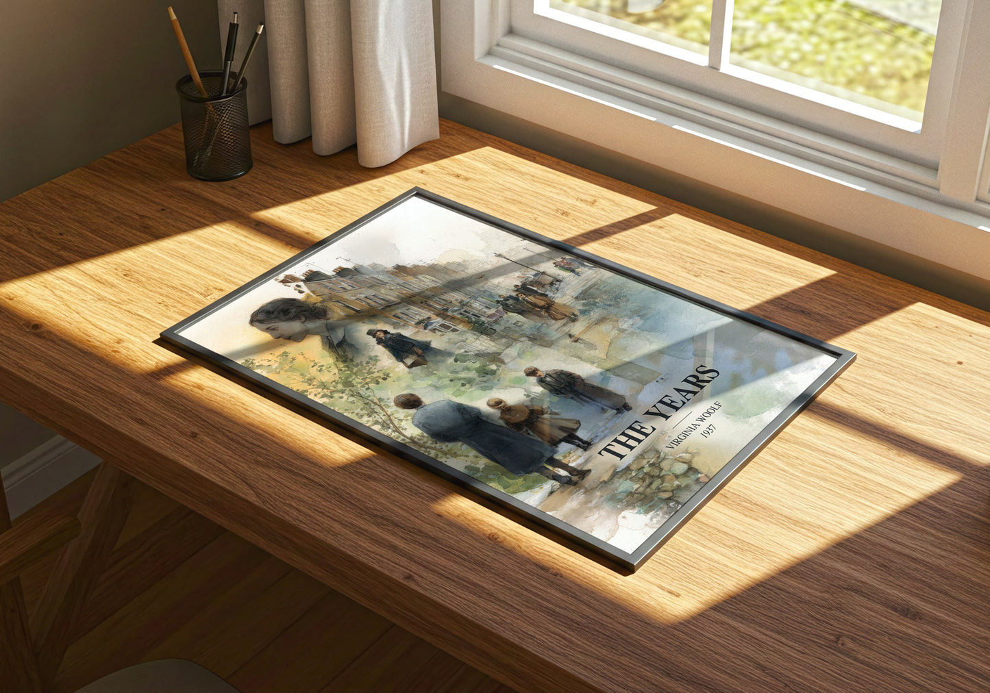 The Years watercolour book poster framed on wall – literary fiction wall art