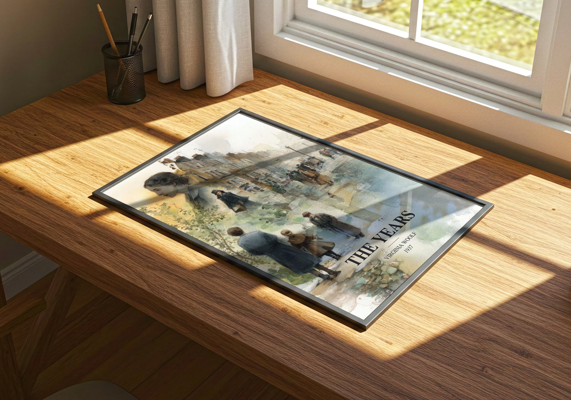 The Years watercolour book poster framed on wall – literary fiction wall art
