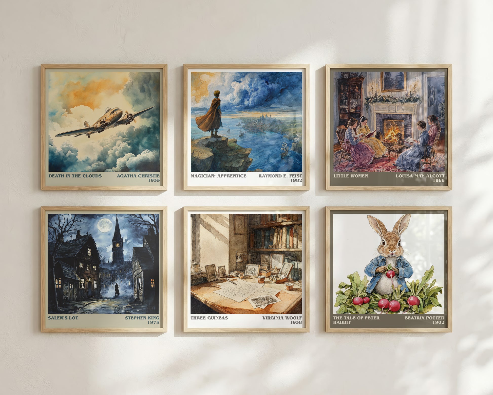 Three Guineas literary book poster framed on wall – classic literature wall art