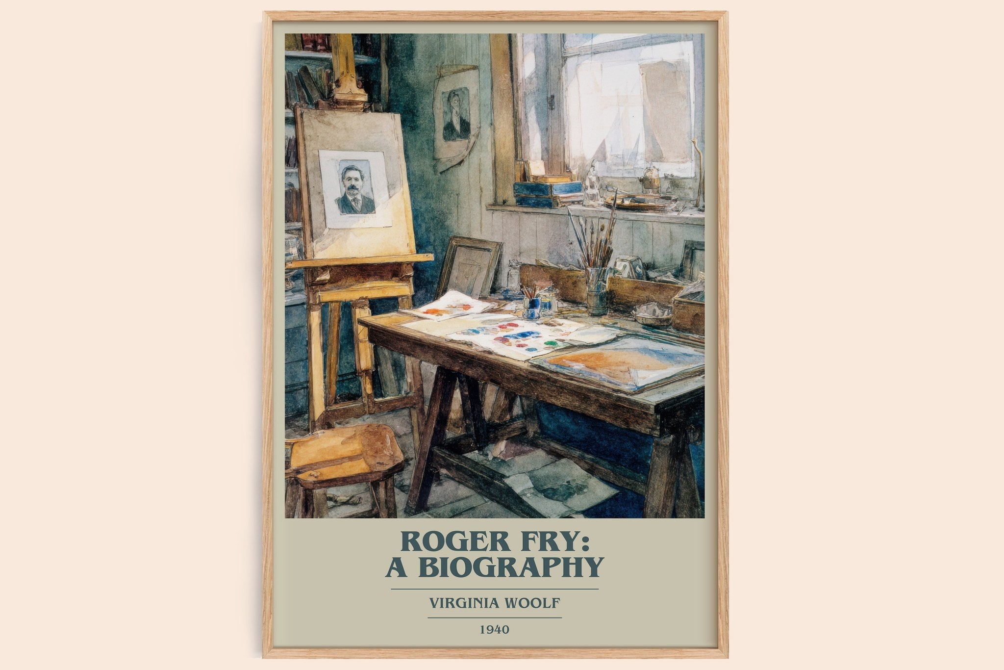 Roger Fry: A Biography Book Cover Poster by Virginia Woolf