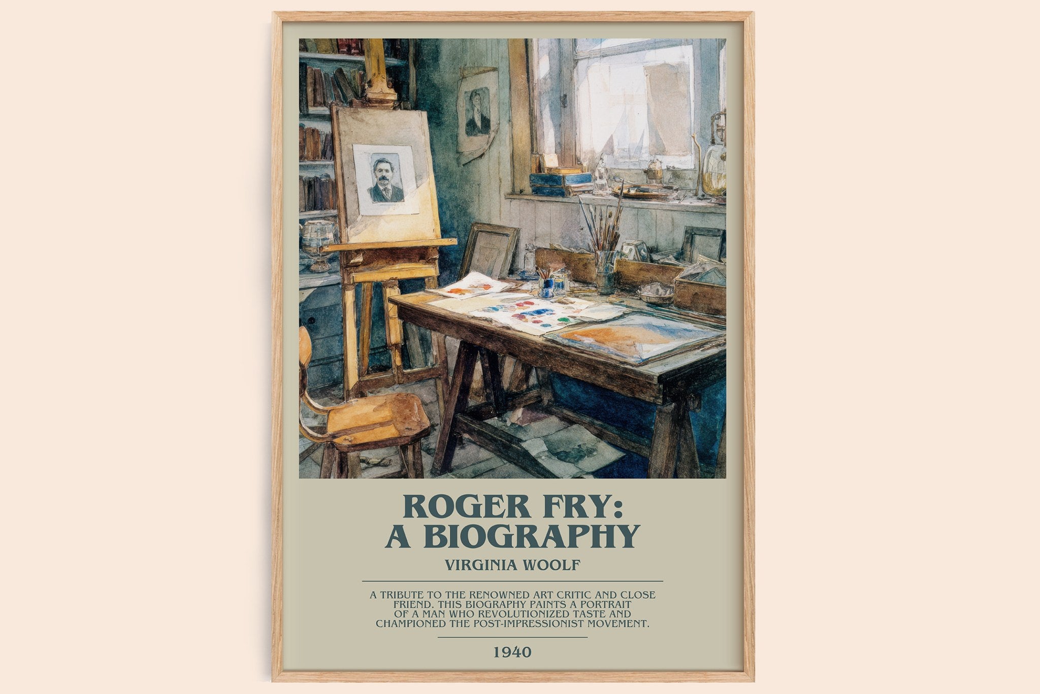 Roger Fry: A Biography Bookish Wall Art by Virginia Woolf