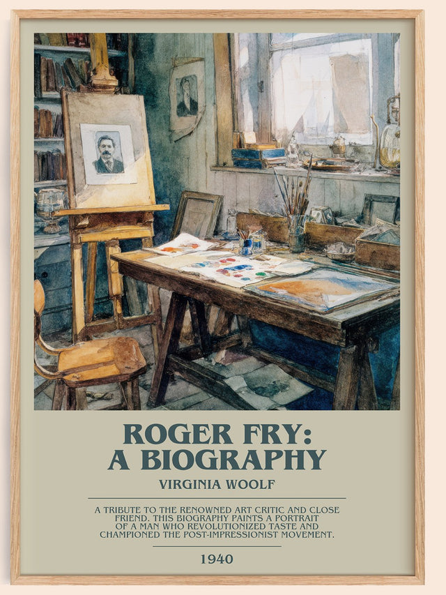 Roger Fry: A Biography Bookish Wall Art by Virginia Woolf