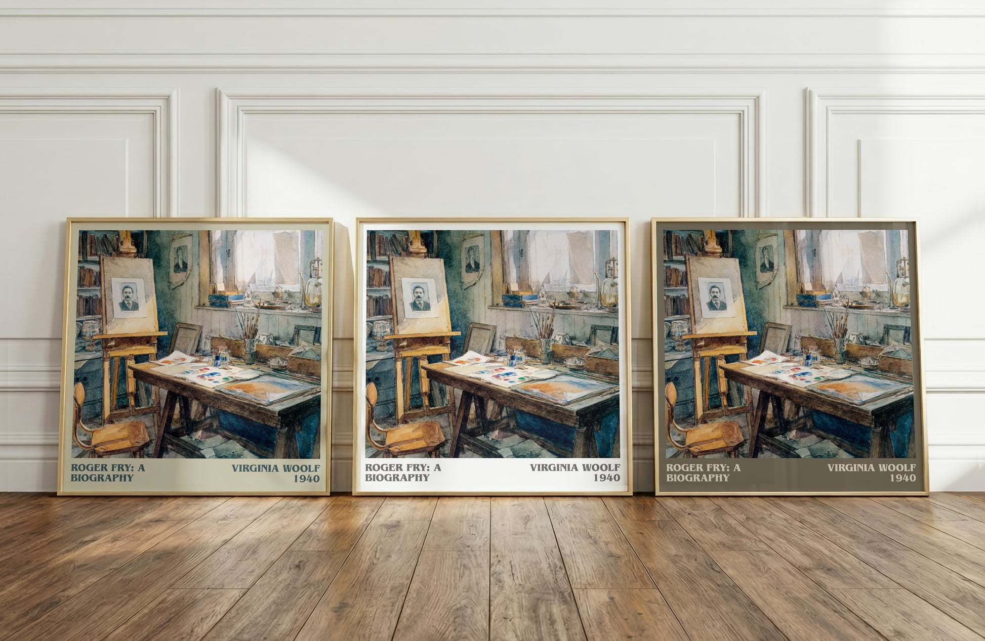 Roger Fry: A Biography literary print framed by window – literary home decor