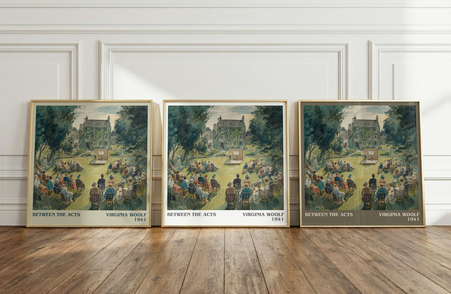 Between the Acts literary print framed by window – literary home decor