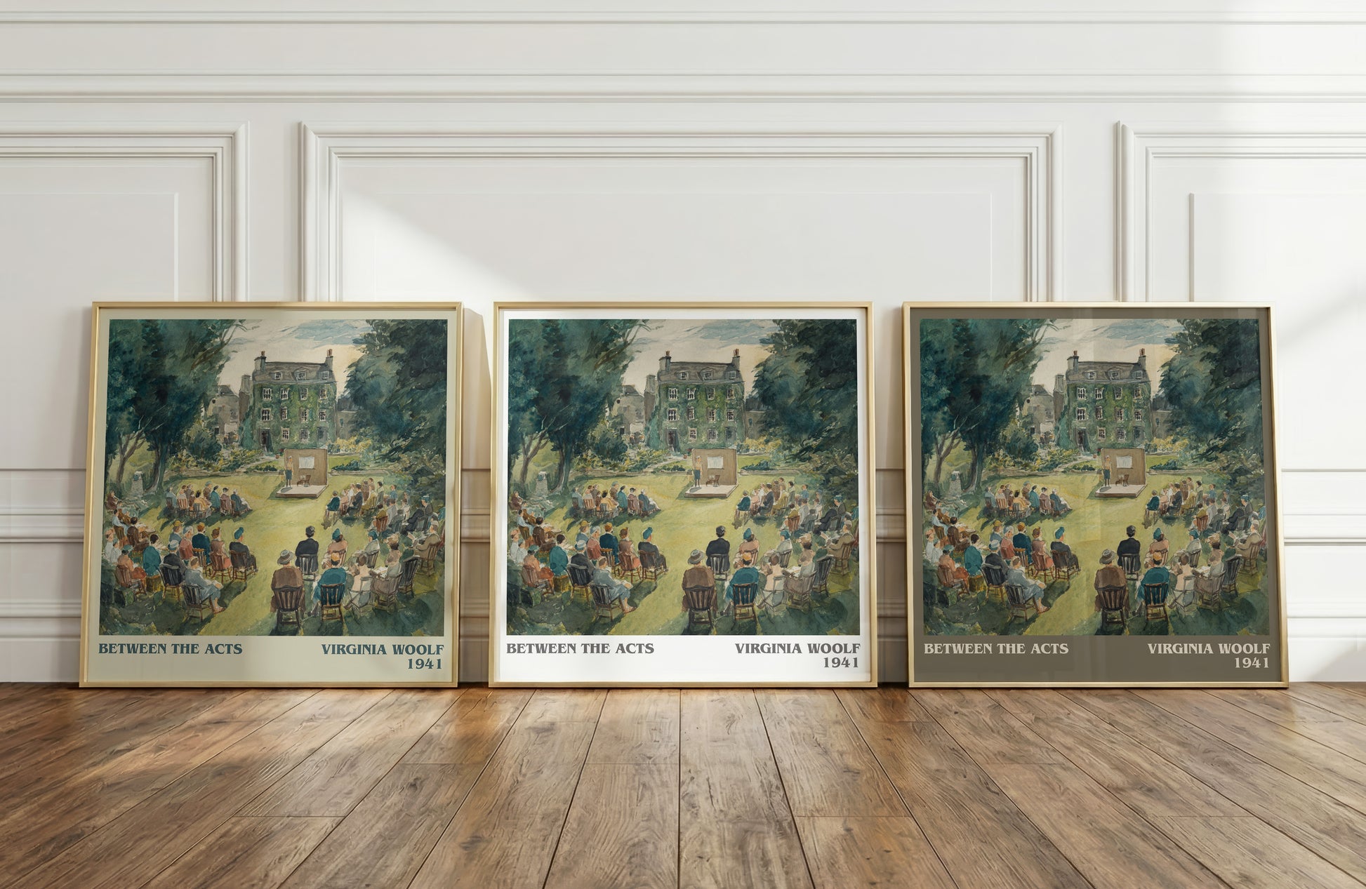 Between the Acts literary print framed by window – literary home decor
