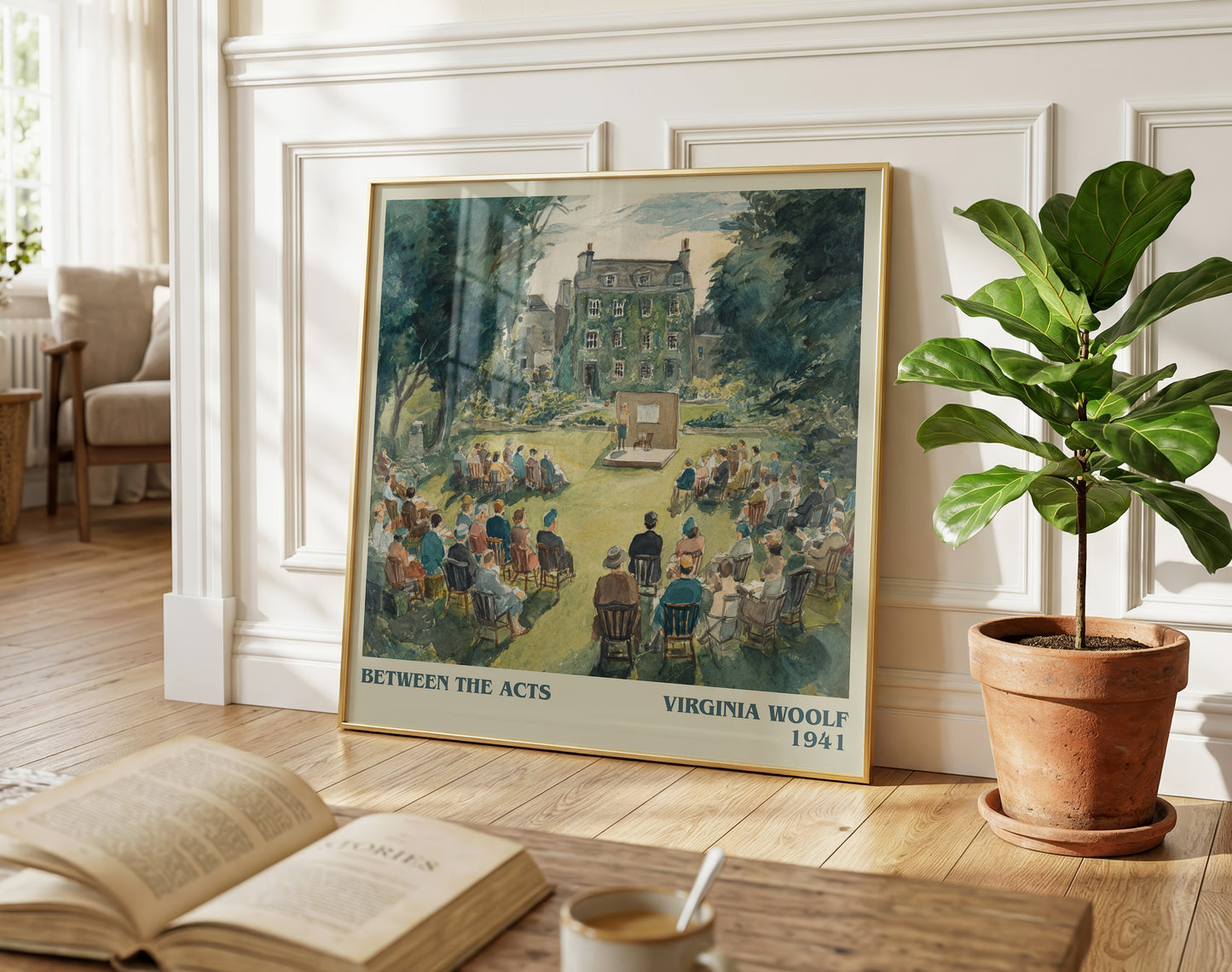 Between the Acts literary poster paired in gallery wall – literary art prints
