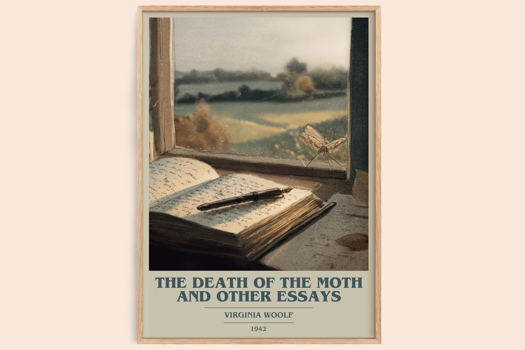 Death of the Moth and Other Essays Book Cover Poster by Virginia Woolf