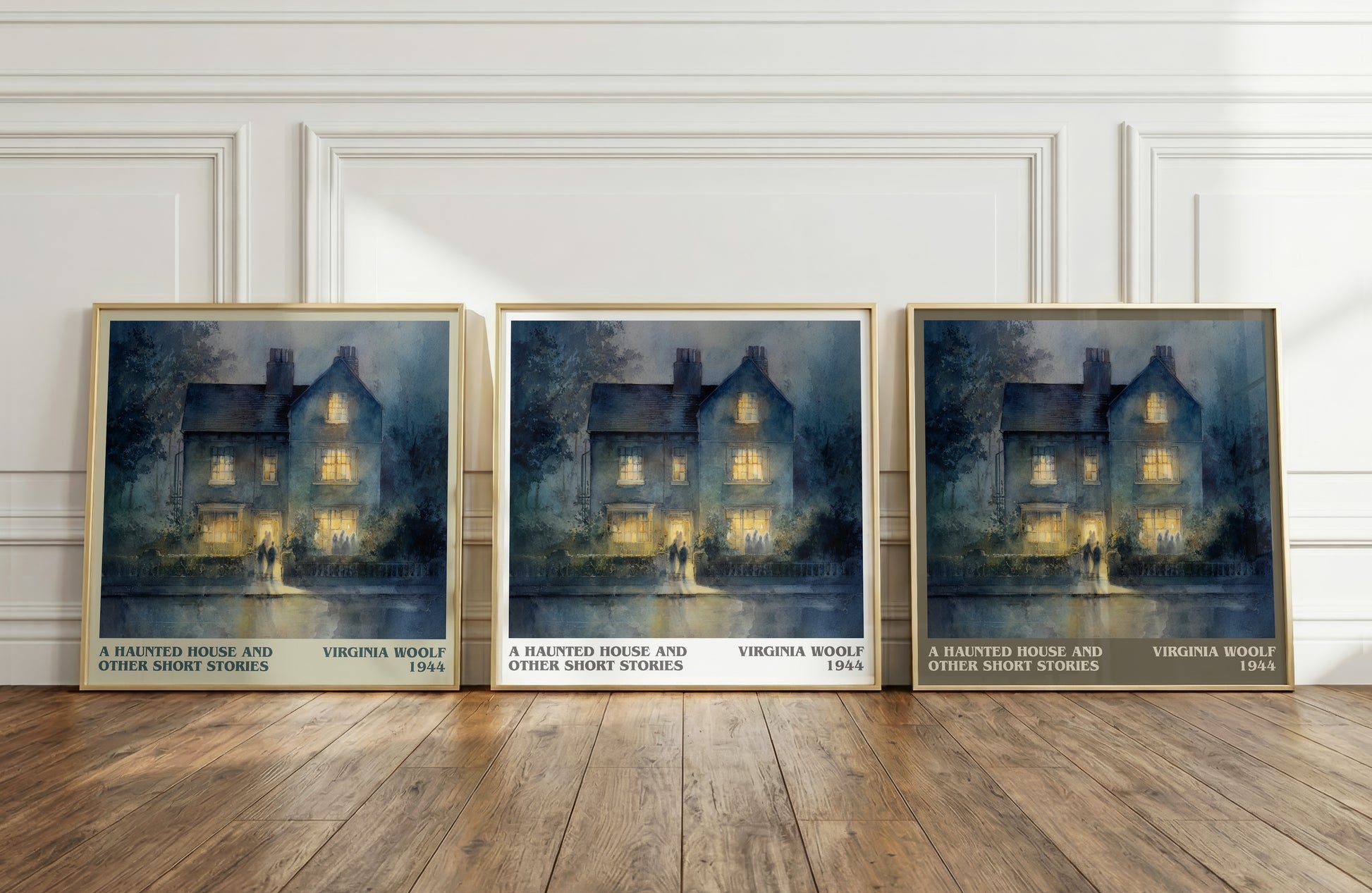 A Haunted House: And Other Short Stories literary print framed by window – literary home decor